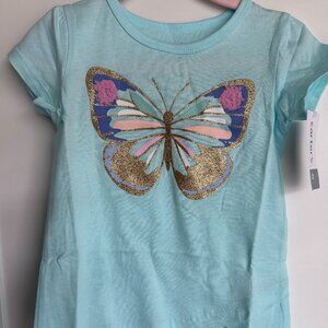 NWT Aqua CARTER'S Butterfly T-shirt Size 2T